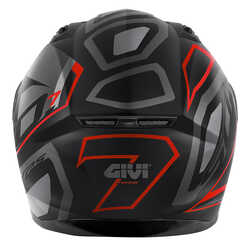 GIVI 50.7 PROTON MAT TITANIUM-KIRMIZI KASK - Thumbnail