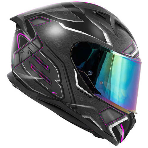 GIVI 50.8 MYSTICAL MAT SİYAH-TITANIUM-FUŞYA KASK