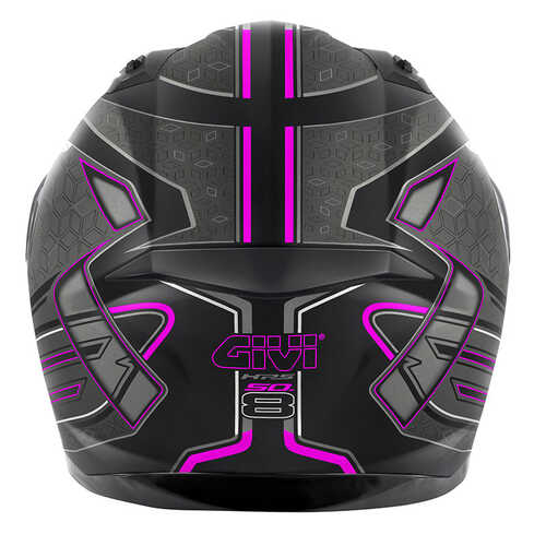 GIVI 50.8 MYSTICAL MAT SİYAH-TITANIUM-FUŞYA KASK