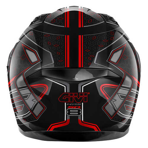 GIVI 50.8 MYSTICAL SİYAH-KIRMIZI-TITANIUM KASK