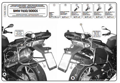 GIVI PL690 BMW F 650GS - F 800GS (08-11) YAN ÇANTA TAŞIYICI