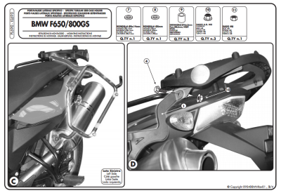 GIVI PL690 BMW F 650GS - F 800GS (08-11) YAN ÇANTA TAŞIYICI