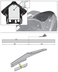 GIVI - GIVI SR3106 SUZUKI BURGMAN 125-200 (06-13) - BURGMAN 125-200 ABS (14-23)ARKA ÇANTA TAŞIYICI (1)