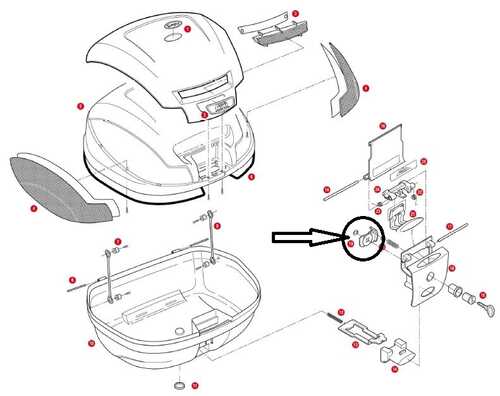 GIVI Z640R ÇANTA İÇ KİLİT TUTUCU V35-V46-TRK33-E470-E450-E370-E340-E260-E350