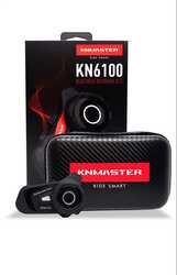 KNMASTER - KN6100 Bluetooth Intercom Kulaklık Seti Çantalı Karbon Siyah