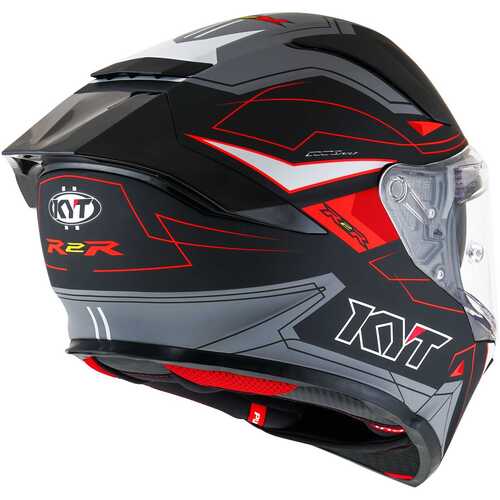 KYT R2R KASK LED MATT SİYAH GRİ