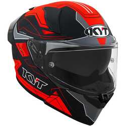 KYT - KYT R2R KASK LED MATT SİYAH KIRMIZI (1)