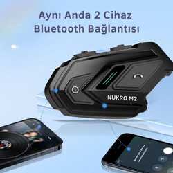 NUKROTECH NUKRO M2 BLUETOOTH İNTERKOM SETİ SİYAH - Thumbnail