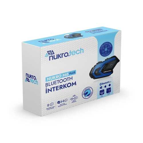 NUKROTECH NUKRO M6 PLUS BLUETOOTH 6 KİŞİLİK İNTERKOM MAVİ